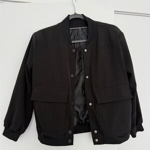 H&M Classic Black Bomber Jacket